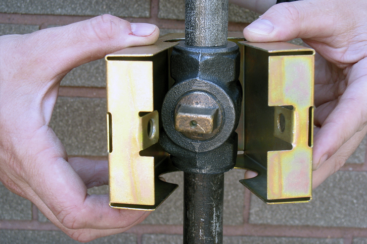 The Clam Shell Locking Device features a one-piece hinged design for quick and easy installation.